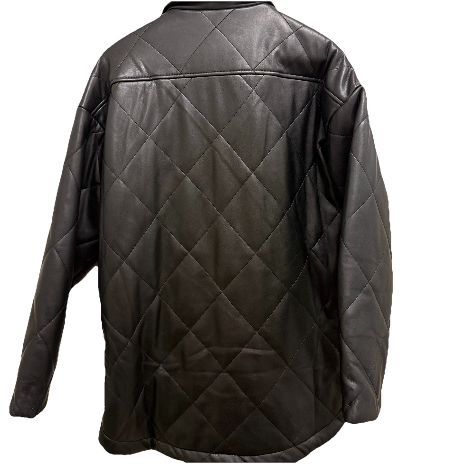 Apparis Stevie Vegan Leather Jacket Quilted Oversized Shacket S — image 8 of 8